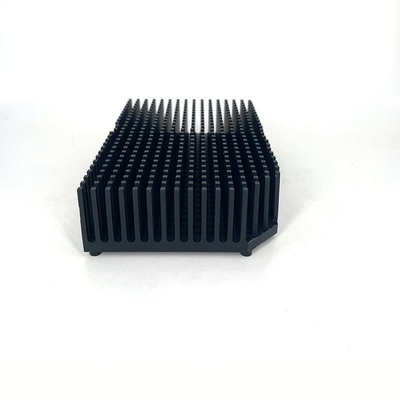 Extruded Anodizing Black Aluminium Profile Heat Sink AL6063-T5 Slotting