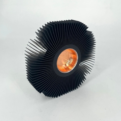 Sunflower Profiles Extruded Aluminium Heat Sink AL6063 With Copper Core