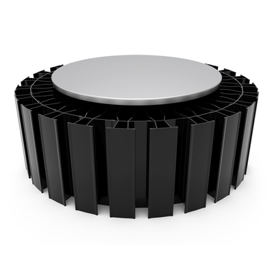 LED Lighting 150W Aluminum Extrusion Heat Sink With Anodizing Black