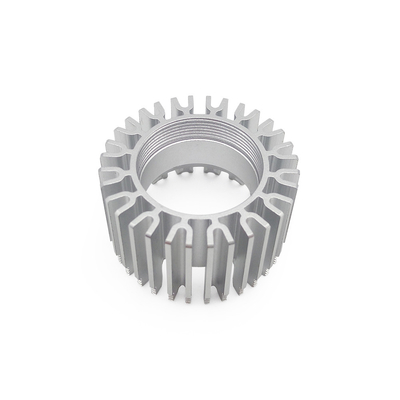 Round Aluminum Profile Heat Sink With Anodizing Clear Surface Treatment