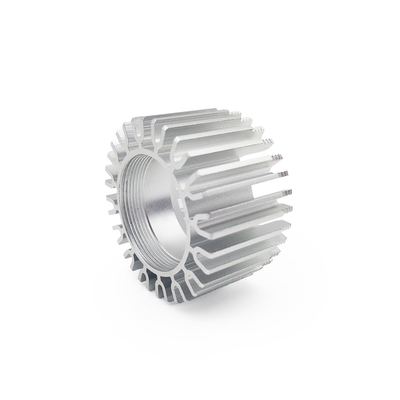 Round Aluminum Profile Heat Sink With Anodizing Clear Surface Treatment