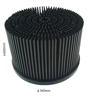 Durable Round Extruded Aluminum Heatsink , Anti Oxidation Skived Fin Heat Sink