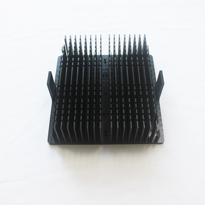 Skived Fin Durable Black Anodized Heat Sink For CNC Machine High Power