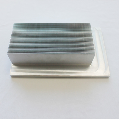 Al6063 Anodizing Natural Folded Skived Fin Heat Sink With 16 Feet