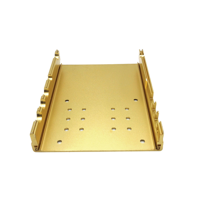 ODM Gold Extruded Aluminum Heatsinks , Extruded Heat Sink With Punching Holes