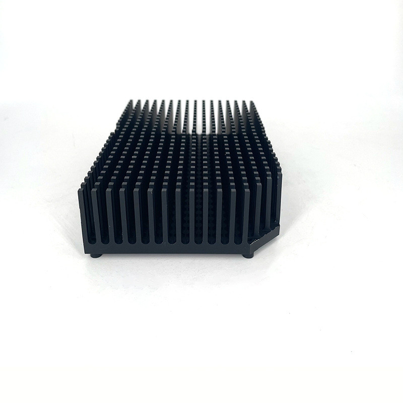 Extruded Anodizing Black Aluminium Profile Heat Sink AL6063-T5 Slotting