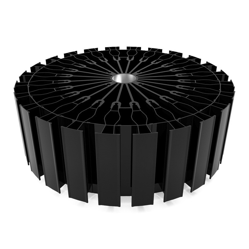 LED Lighting 150W Aluminum Extrusion Heat Sink With Anodizing Black